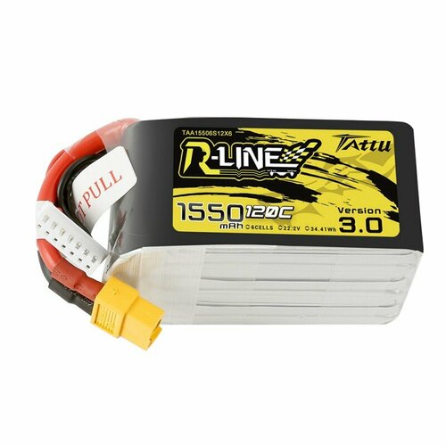 Аккумулятор для FPV дрона Tattu R-Line 3.0 6s 120C 1550mAh