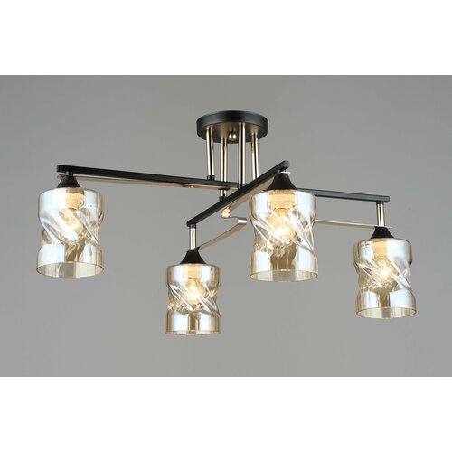 Потолочный светильник, светильник на потолок, люстра подвесная в гостиную, SL1369-4 BK+FGD