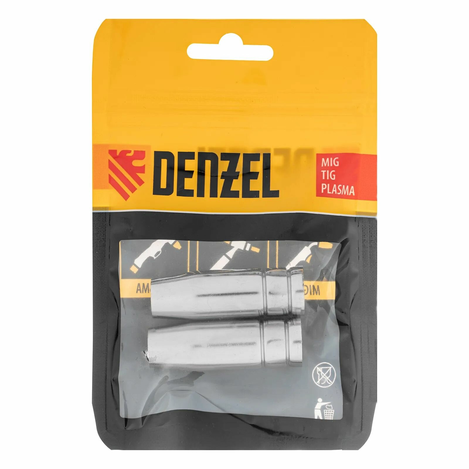 Сопло газовое Denzel d12, длина 53м, 2 шт для MIG горелки тип 15 93646