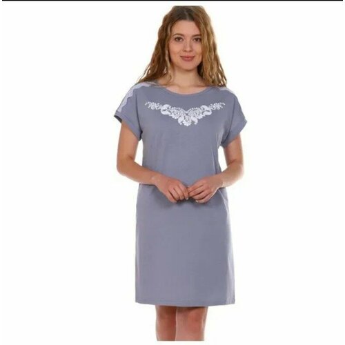 Сорочка , размер 50, коричневый, бежевый