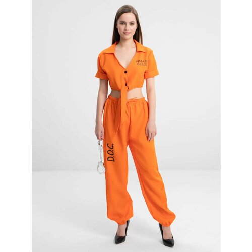 фото Оранжевый костюм для заключенной, размер l без бренда