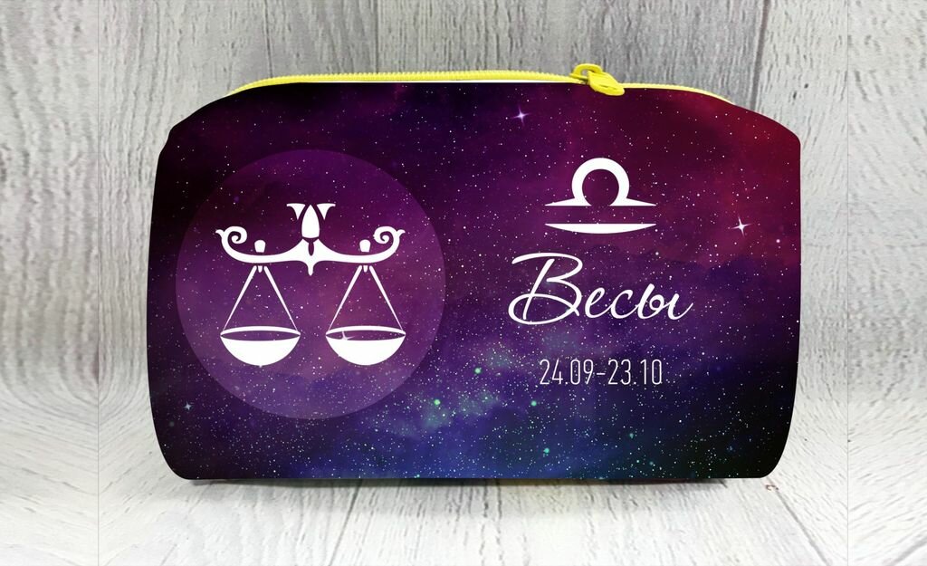 Пенал мягкий со знаком зодиака Весы №9