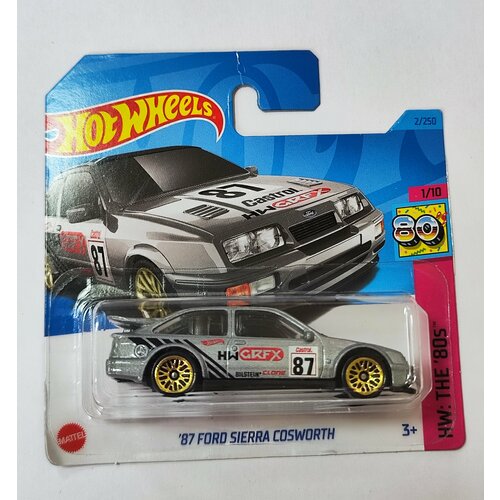 Hot Wheels Машинка базовой коллекции `87 FORD SIERRA COSWORTH серая 5785/HKJ59 машинка hot wheels 5785 hw the 80s 87 ford sierra cosworth hkj59 n521