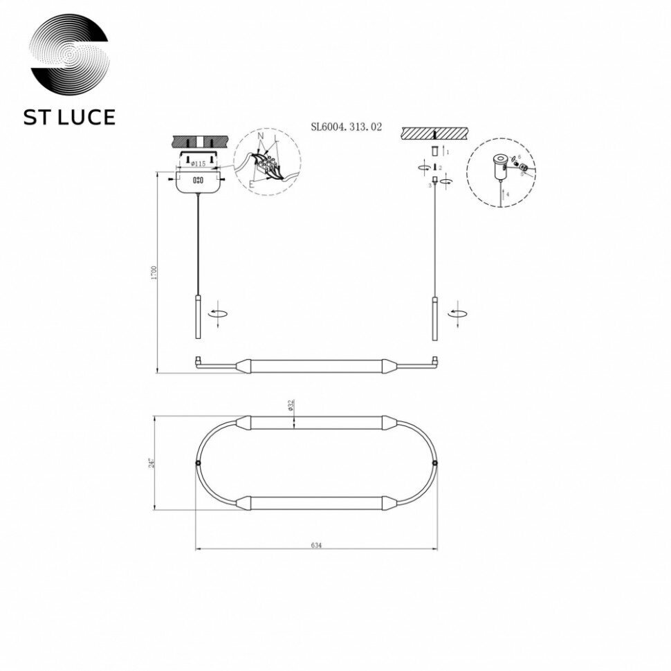 Светильник OLBIA ST Luce SL6004.313.02 - фото №9