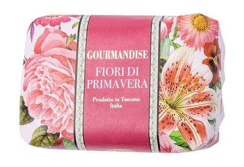 Натуральное парфюмированное мыло c ароматом весенних цветов Gourmandise Savon Parfume Fiori de Primavera