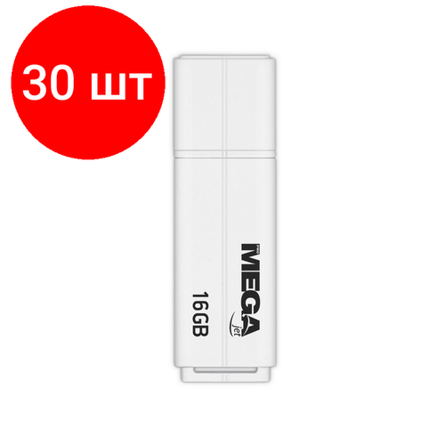 Комплект 30 штук, Флеш-память ProMega jet, 16Gb, USB 2.0, бел, PJ-FD-16GB-White