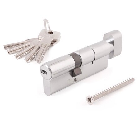 Цилиндр Abus KD6N Z45/K55 45x55 мм ключ/вертушка цвет никель