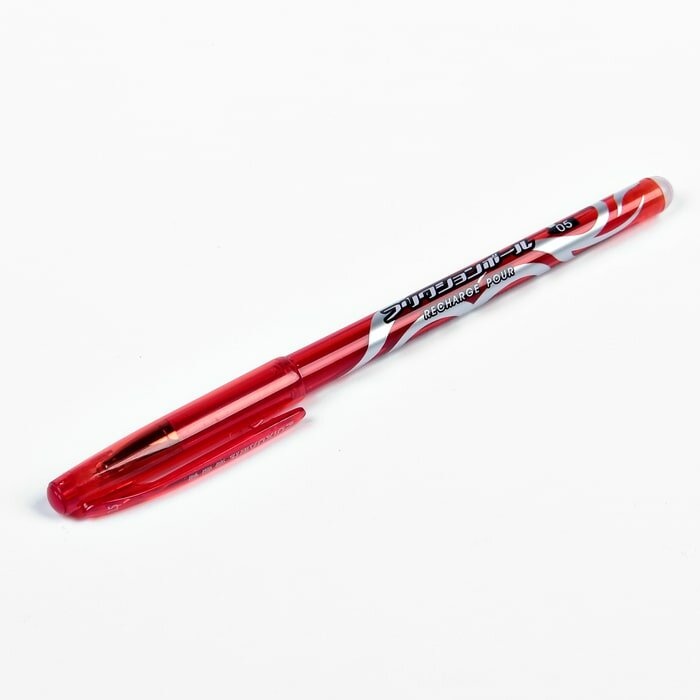 Ручка гелевая стираемые чернила 0,5мм стержень красный корпус тонированный 2679766