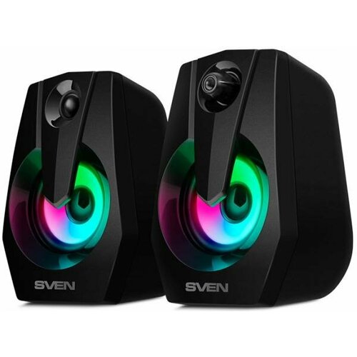 Колонки Sven 370 20 чёрные 2x2W USB RGB подсветка 171100₽