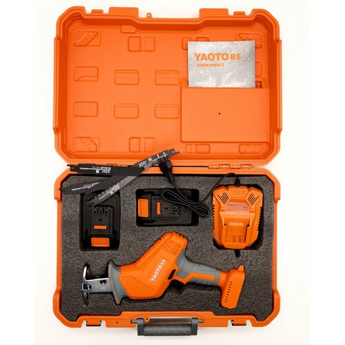 Сабельная пила Yaoto BS48V 3000 ходовмин бесщеточный мотор Li-Ion 4Ач 9100₽