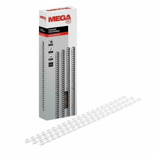 ProMega office Пружины для переплета пластиковые прозрачные 6 мм 100 шт в упаковке 759₽
