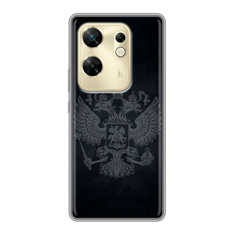 Дизайнерский силиконовый чехол для Инфиникс Зеро 30 4Ж / Infinix Zero 30 4G Герб России принт — фото 1