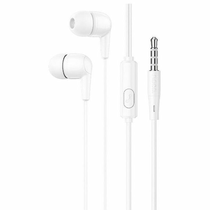 Наушники проводные с микрофоном Hoco M97 Enjoy, MiniJack 3.5мм, 1.2 метра, белый