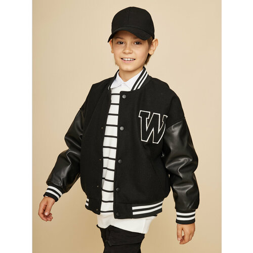 фото Бомбер wanex, размер 128, черный