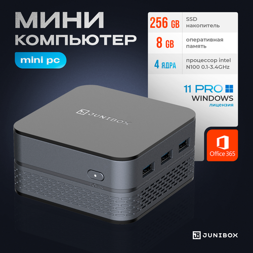 Мини ПК Q-ube PRO неттоп DDR 8gb/SSD 256gb intel N100 up to 3.4 GHz