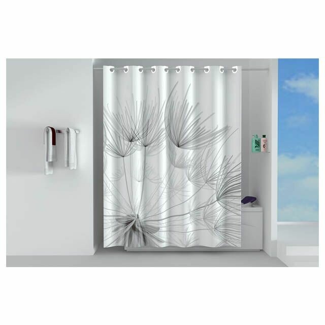 Занавеска для ванной Одуванчик 180х180 см полиэстер белая