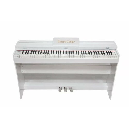 DP-12-PH-WH цифровое фортепиано, 88 клавиш, полновзвешенный молоточковый механизм, 960 тембров, многодорожечная запись, эффекты, 2х15 Вт, 3 педали, цвет белый полированный, Pierre Cesar