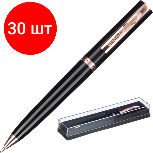 Комплект 30 штук, Ручка шариковая автоматическая Unomax Estella д. ш 0.7мм лин 0.5мм синий