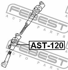 Кардан рулевой колонки, AST120 FEBEST AST-120