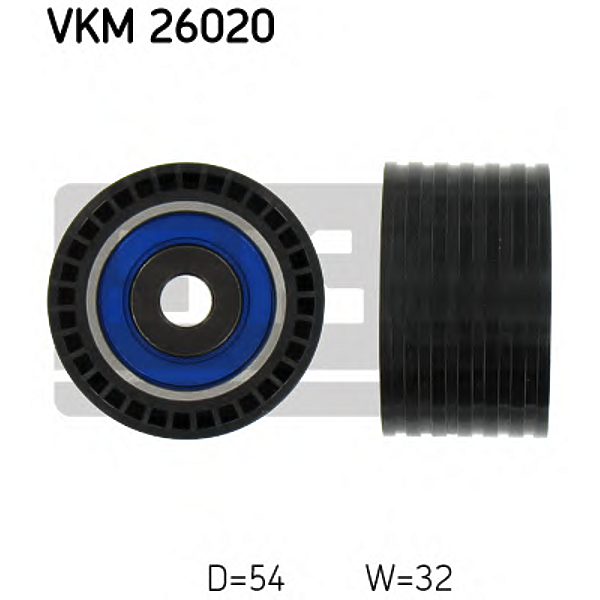 SKF vkm26020 (0340122SX / 0N262 / 10030001) ролик натяжителя ремня грм renault