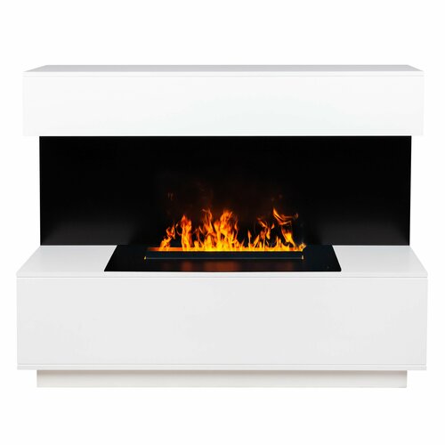 электрокамин realflame attica wt c 3d cassette 630 черная панель увлажнение воздуха Электрокамин RealFlame MODERN R CST 630M WT-P511 с очагом 3D Cassette 630 панель