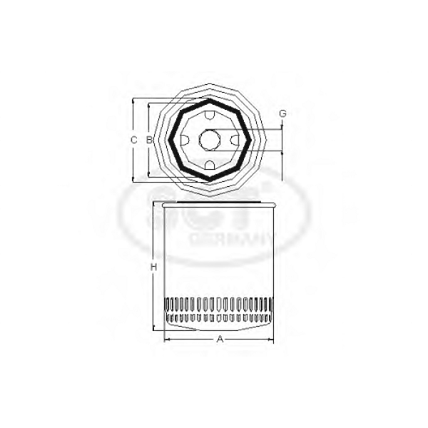 SCT SM 124 (15200PH1004 / 15400611003 / 15400P0H305) sct sm 124 масляный фильтр sm124