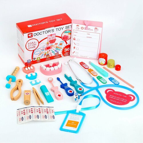 Детский набор доктора «Стоматолог» 33 предмета, 20,2 × 8 × 16 см детский набор доктора стоматолог 33 предмета 20 2 × 8 × 16 см 1шт