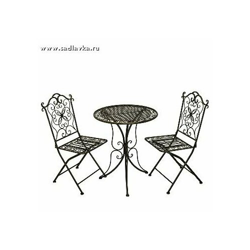 Комплект мебели бабаочка-лотос (1 стол+2 стула) Sadlavka SW(180422-120091) Бронза стул деревянный рембрандт с золотой патиной