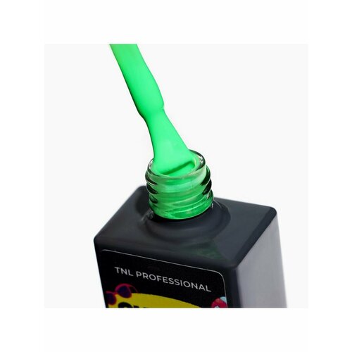 Гель лак TNL Neon Summer Jam неоновый салатовый №06 10 мл