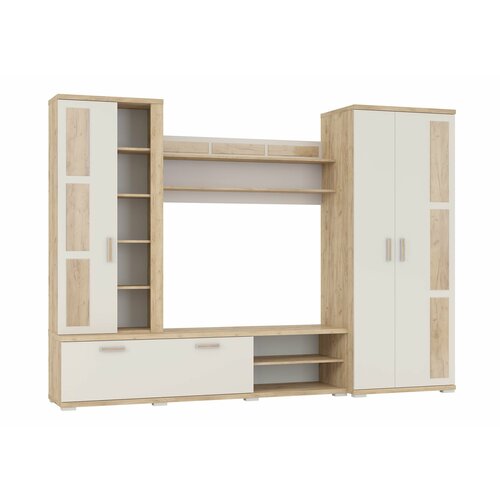 Стенка (канди) Гранд Кволити 6-575 Дуб Крафт Золотой / Кашемир Серый