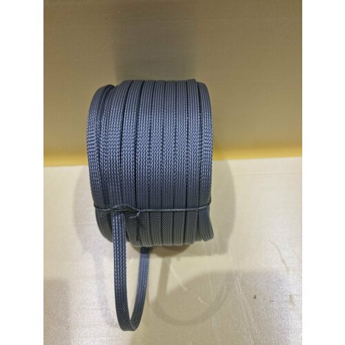 фото Защитная кабельная оплетка из полиэфира polytex pet-08 (8-13 мм), 10 м, серая петроканат
