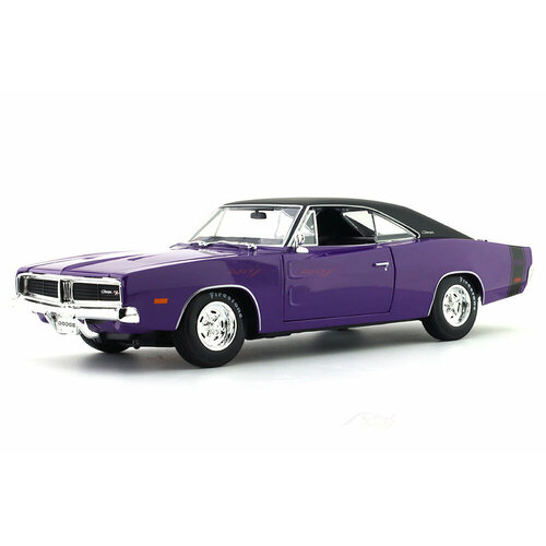 Dodge charger r/t 1969 violet / додж чарджер фиолетовый maisto 1 18 1969 dodge charger rt orange alloy luxury vehicle diecast pull back car goods model toy collection