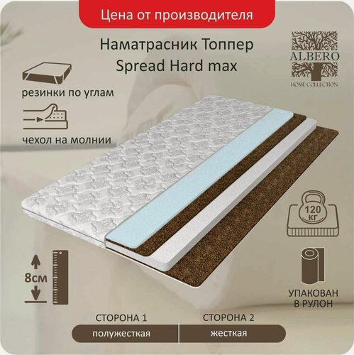 Изображение товара Матрас-топпер анатомический на диван и матрас Albero Spread Hard max 160x200
