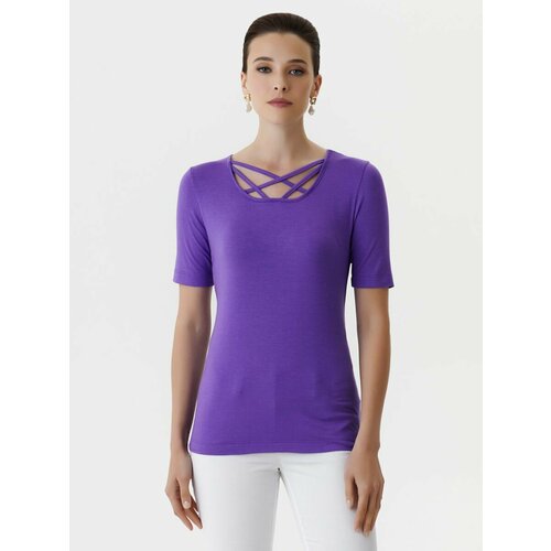 Блуза Арт-Деко, размер 54, фиолетовый блуза арт деко размер 42 фиолетовый