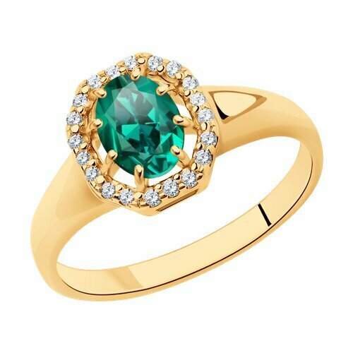 Кольцо SOKOLOV, серебро, 925 проба, размер 18.5, красный кольцо diamant online серебро 925 проба фианит изумруд синтетический размер 17 зеленый