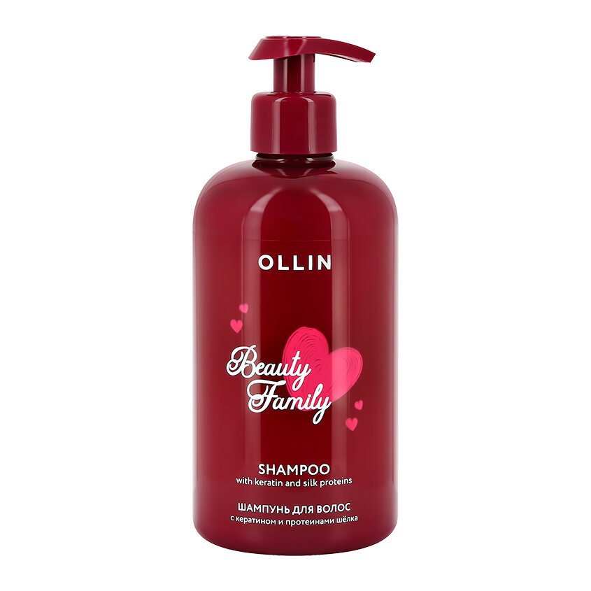 Шампунь для волос Ollin Beauty Family с кератином и протеинами шелка 500мл - фото №14