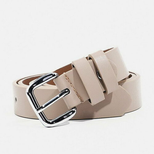 фото Ремень сима-ленд, размер 105, бежевый сима-лэнд