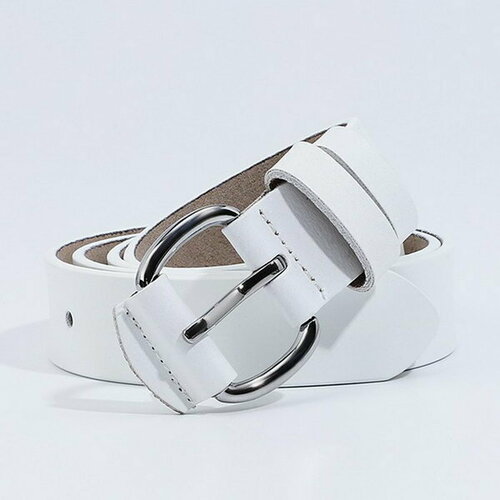 фото Ремень сима-ленд, размер 105, белый сима-лэнд