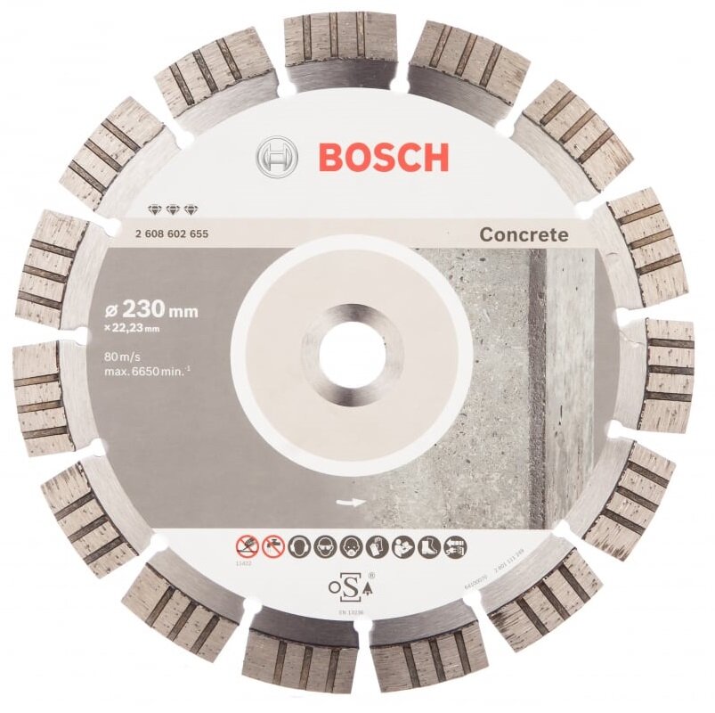 Диск алмазный 230x22,2 мм Best for Concrete BOSCH, 2608602655