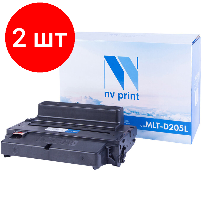 Комплект 2 шт, Картридж совм. NV Print MLT-D205L черный для Samsung ML-3310/3710/SCX-4833/5637 (5000стр.)