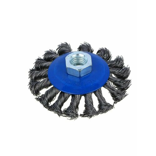 Щетка для УШМ металл.85мм/М14, крученая (тарелка) рокот