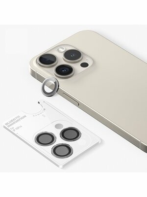 BlueO стекло для iPhone 15 Pro, Camera Lens PVD stainless steel 3 шт. Grey (+install), шт