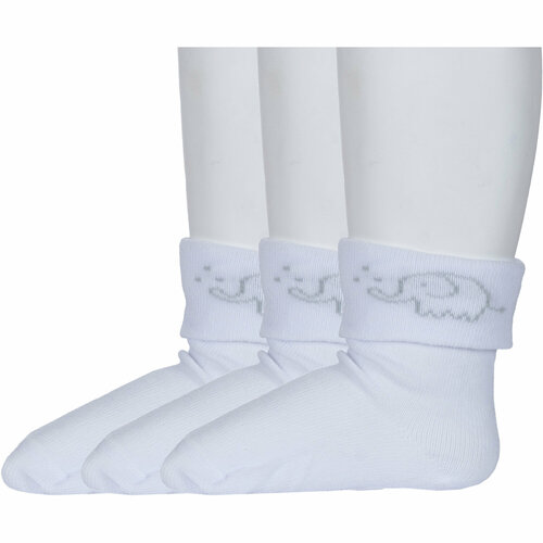 фото Носки rusocks 3 пары, размер 12-14, белый