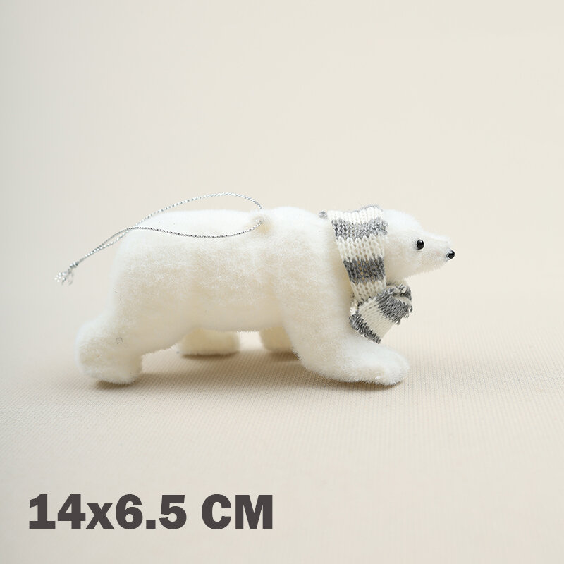 Подвеска на елку Белый медведь 14х5х6,5 см