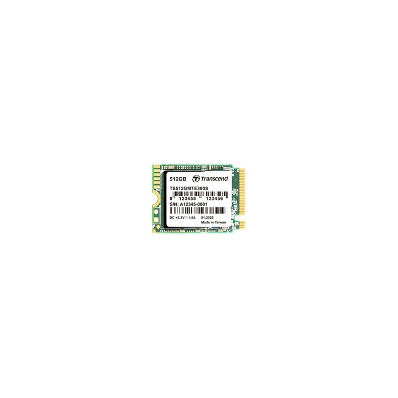 Накопитель SSD M.2 2230 Transcend MTE300S 512GB NVME PCI-E Gen3 x4 3D TLC NAND 2000/1100 MB/s IOPS 90K/190K MTBF 2M TBW 200 - фото №6