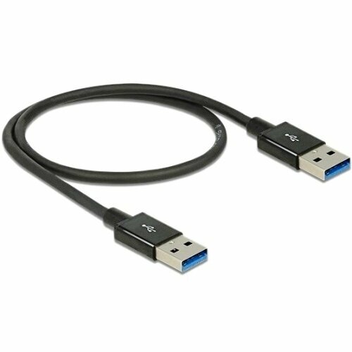 Кабель USB-А М/М 3.0 KS-is KS-822-0.5 соединительный - 0.5м чёрный-синий