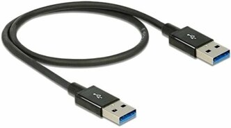Кабель USB3.0 Am-Am KS-is KS-822-0.5 соединительный - 0.5 метра, чёрный-синий