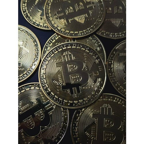 Монета сувенирная подарочная Bitcoin
