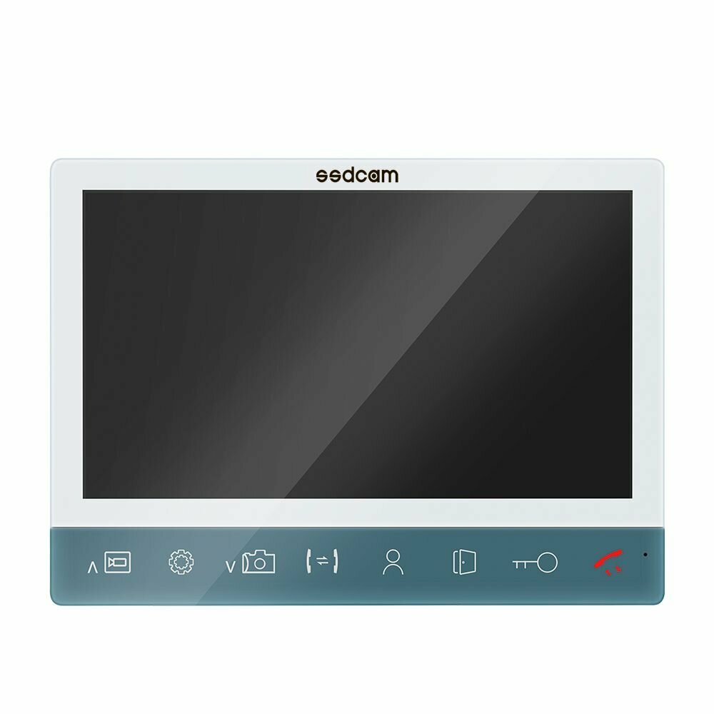 Монитор видеодомофона 1080P мультиформатный AHD/CVI/TVI/CVBS 10 дюймов TFT LCD (1024х600) SSDCAM SD-1050H