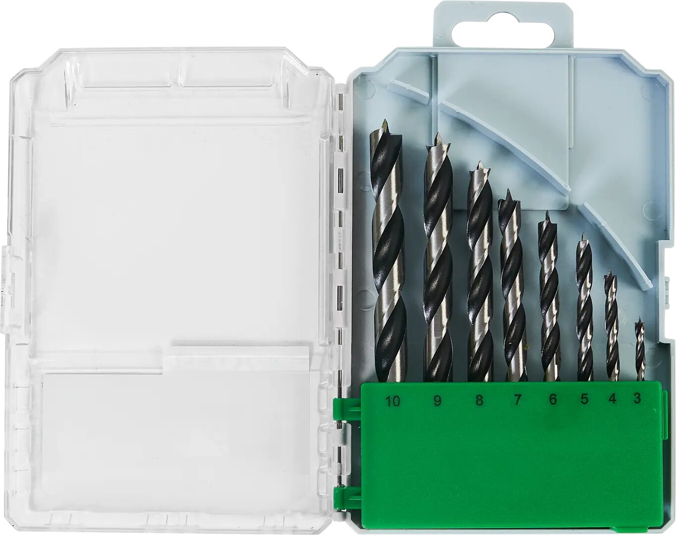 фото Набор сверл спиральных по дереву Dexter SM22N2W111, 8 шт.